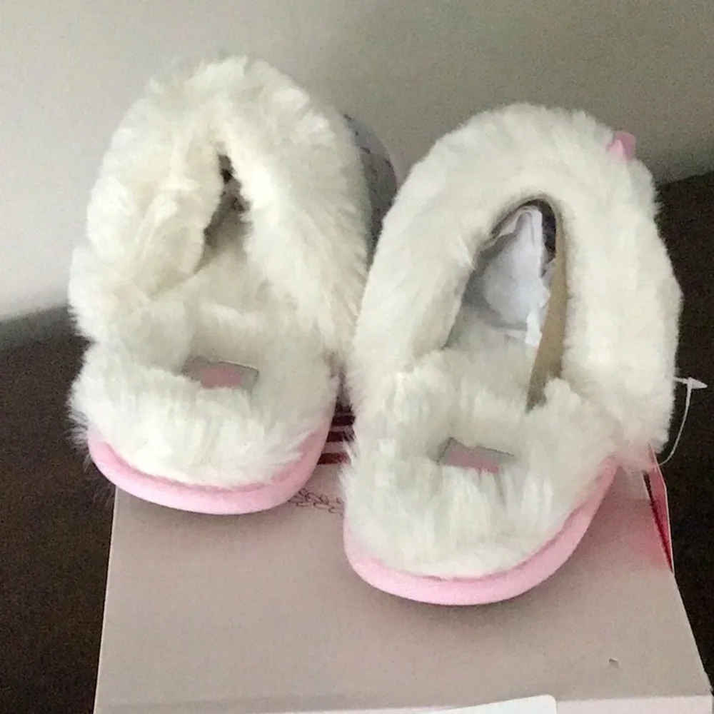 NWT Juicy by Juicy Couture Sonora Girls Slip-On Slippers Gray/Pink SZ 4-5 💥💥